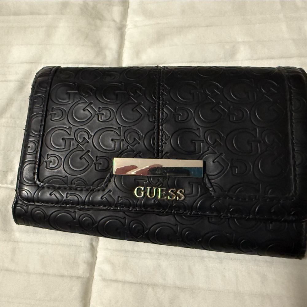 GUESS Black Embossed Wallet